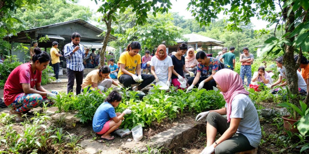 Komunitas Desa Bandar yang aktif dan mandiri.